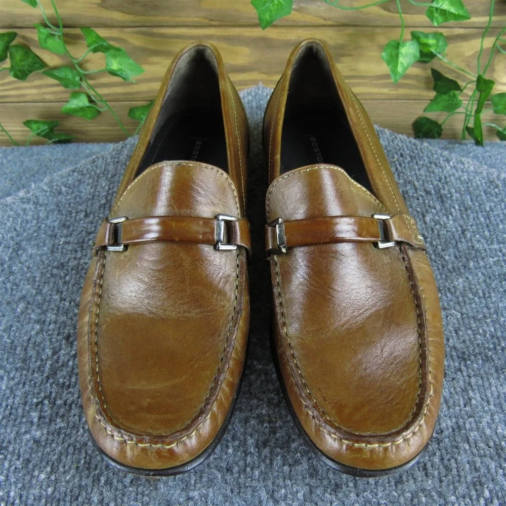 Bostonian Men's  Loafer Brown Leather Size 9.5 Medium Gently Used‎ 2025